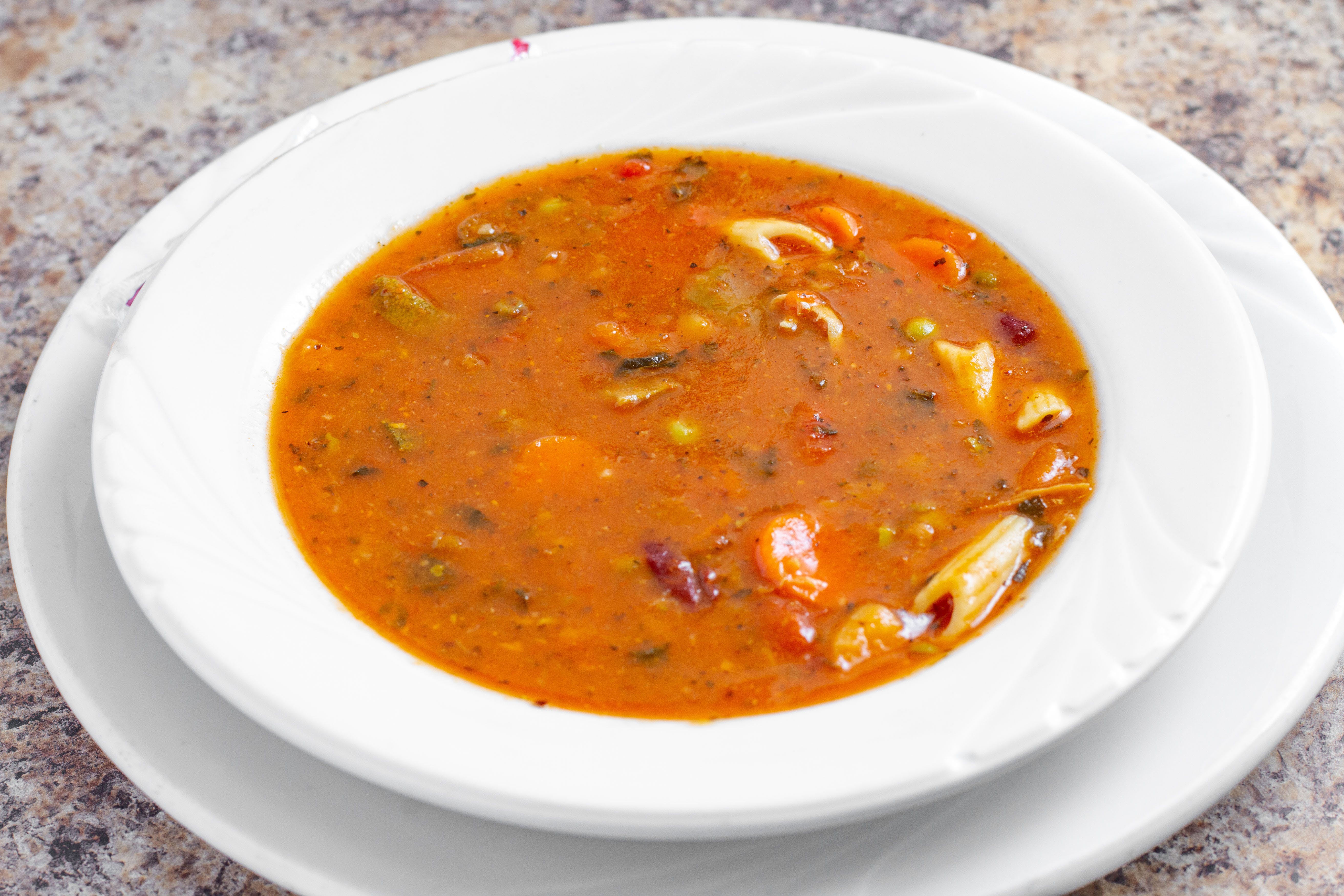 Order Minestrone Soup - Cup food online from Illiano J&P Restaurant store, Westminster on bringmethat.com