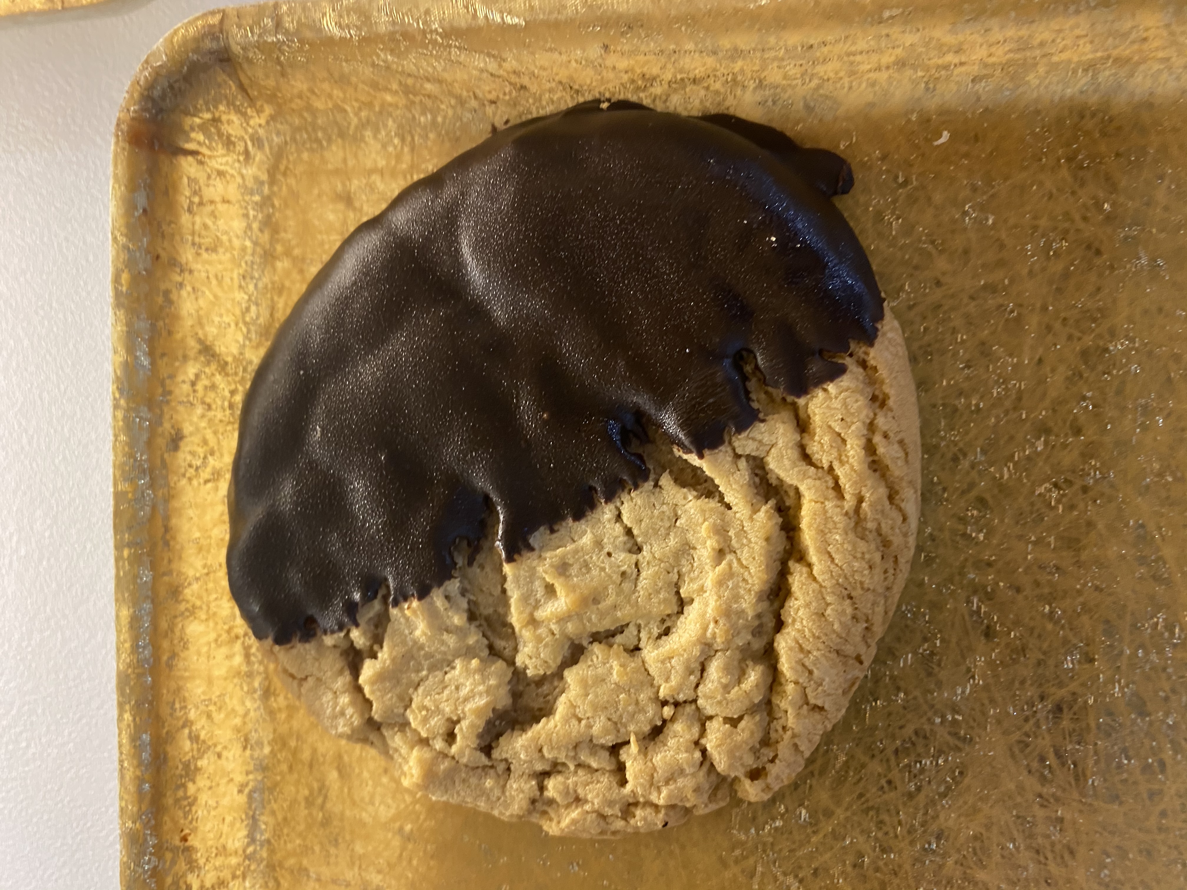 Order Large Peanutbutter Dipped Cookie food online from Mike's Pastry store, Boston on bringmethat.com