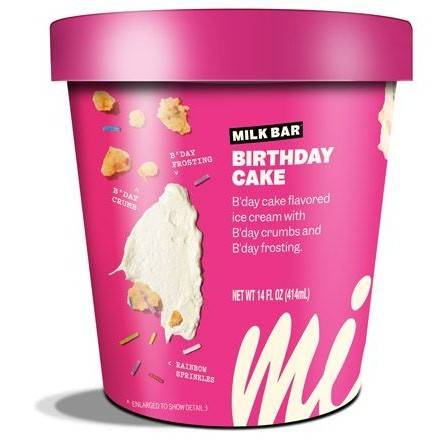 Order Milk Bar Birthday Cake Ice Cream (14 oz) food online from Light Speed Market store, Marietta on bringmethat.com