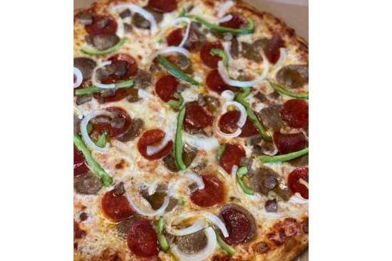 Order Small 4 Brothers Special Pizza food online from Cuatro Hermanos store, Westport on bringmethat.com