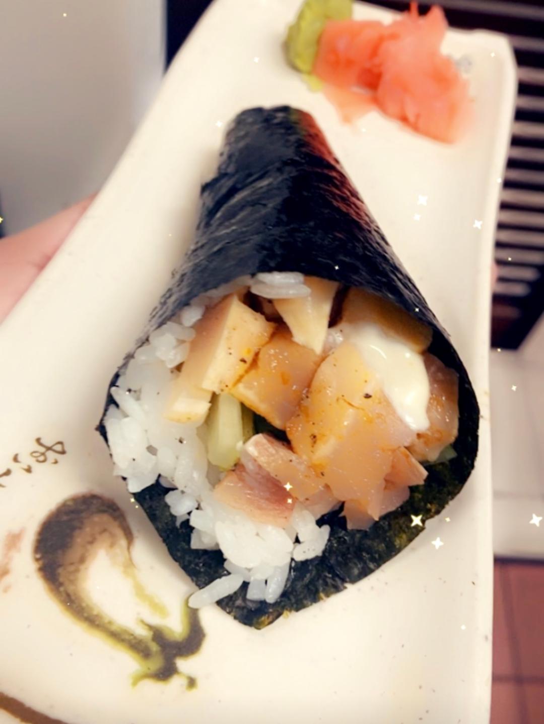 Order Seared Albacore Hand Roll food online from 760 Sushi Bros store, Victorville on bringmethat.com
