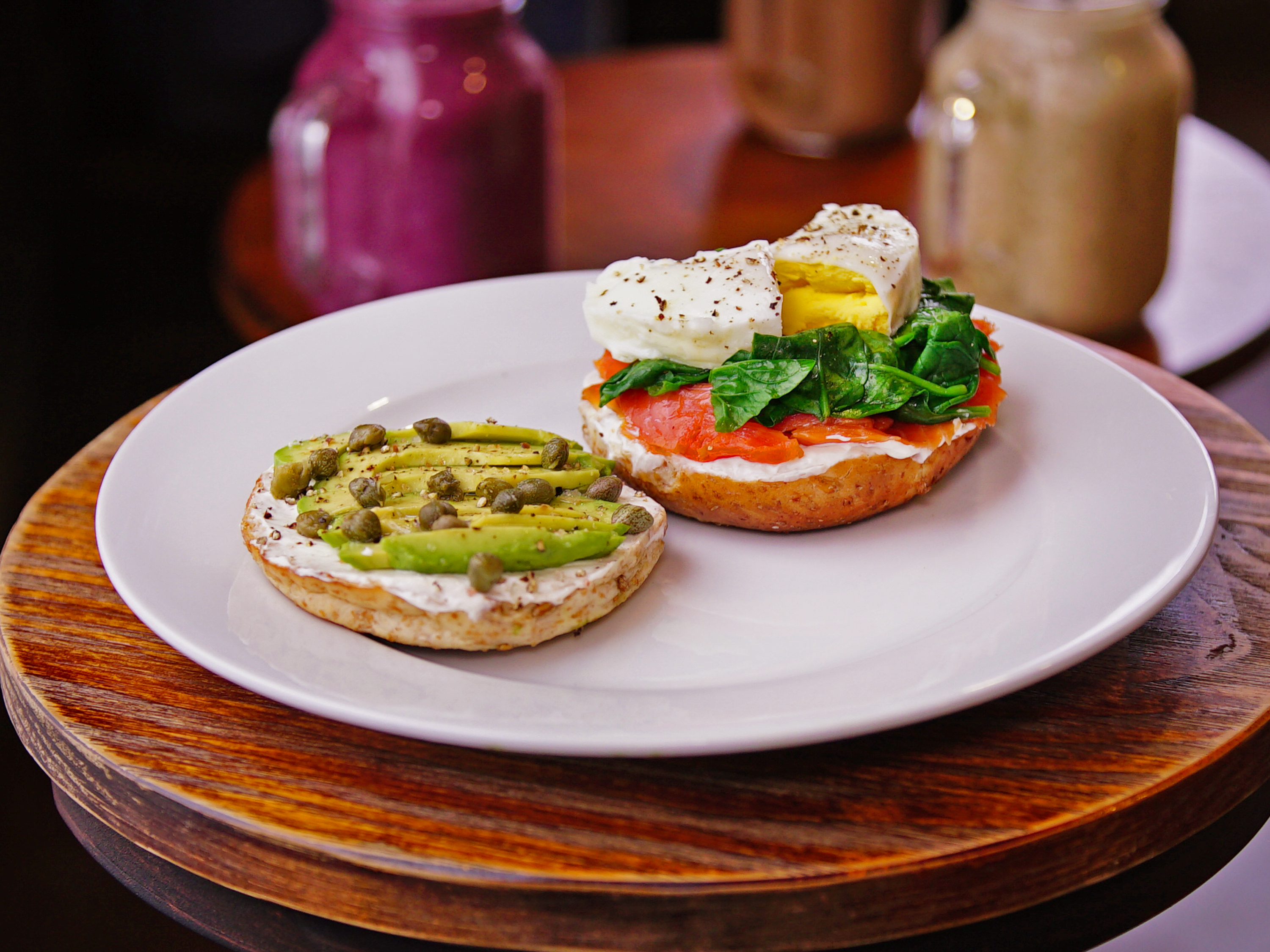 Order Smoked Salmon Bagel food online from Retrofit Cafe store, West Hollywood on bringmethat.com