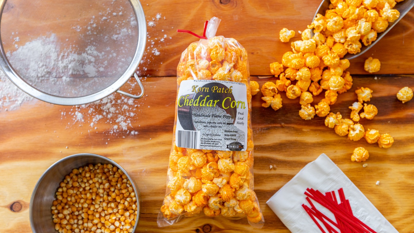 Order Cheddar Popcorn food online from Korn Patch store, Albuquerque on bringmethat.com