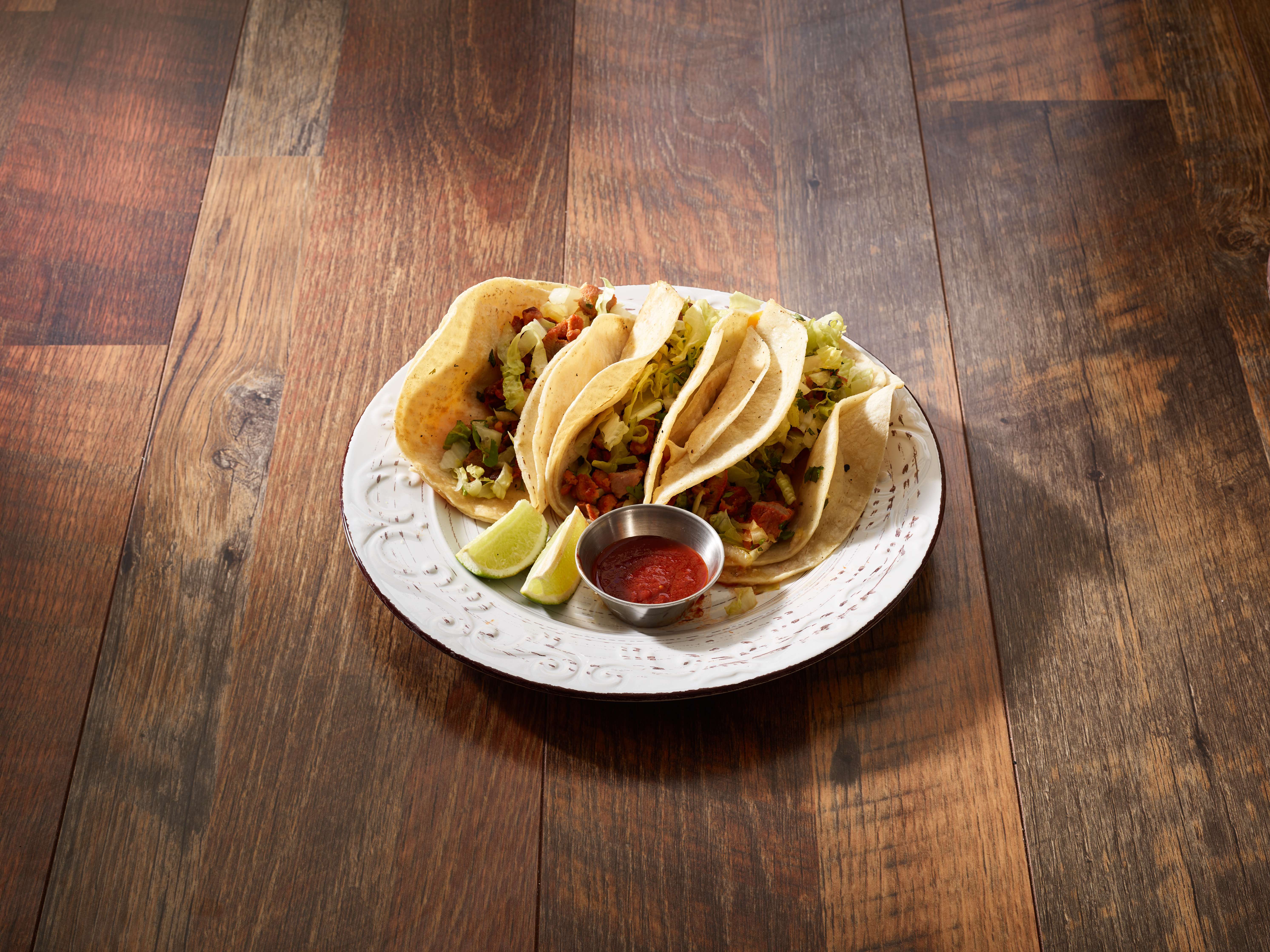 Order Pork Tacos food online from Lucia Mexican Restaurant store, Providence on bringmethat.com