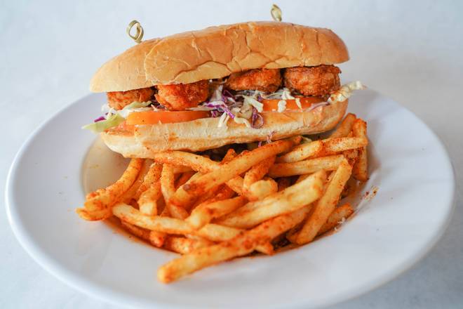 Order Po Boy's Sandwiches with Fries food online from The Crab Shack store, La Habra on bringmethat.com