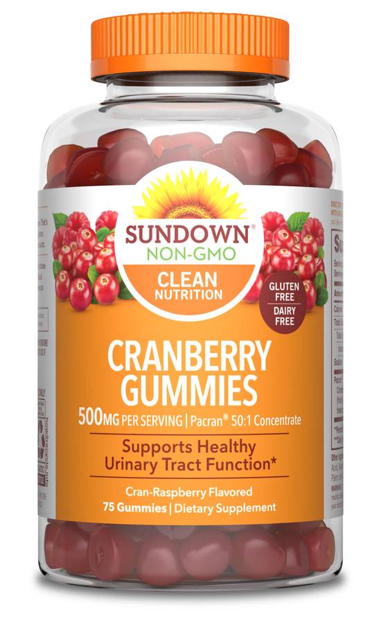 Order Sundown Naturals Cranberry Gummies 500mg (75 ct) food online from Rite Aid store, Palm Desert on bringmethat.com