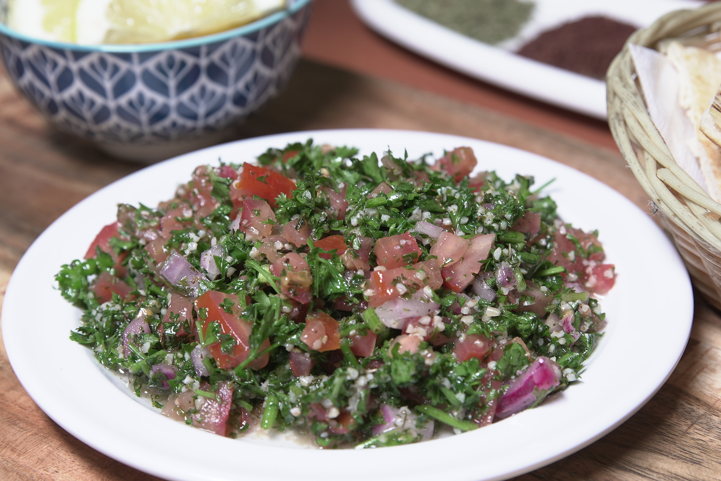 Order Tabouleh Salad food online from Shish mediterranean catering store, Studio City on bringmethat.com