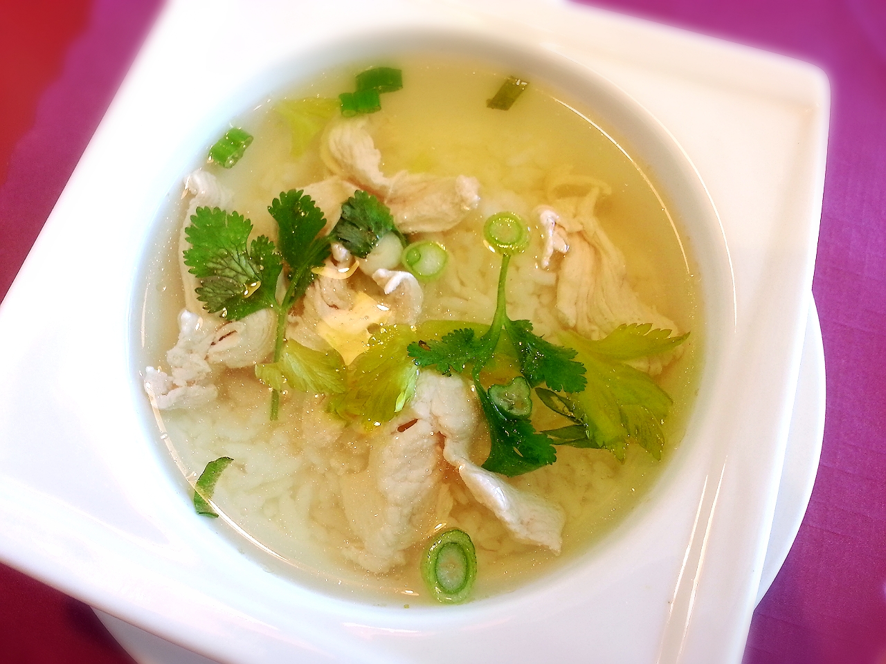 Order Chicken Rice Soup food online from Thai Chef Cuisine store, Azusa on bringmethat.com