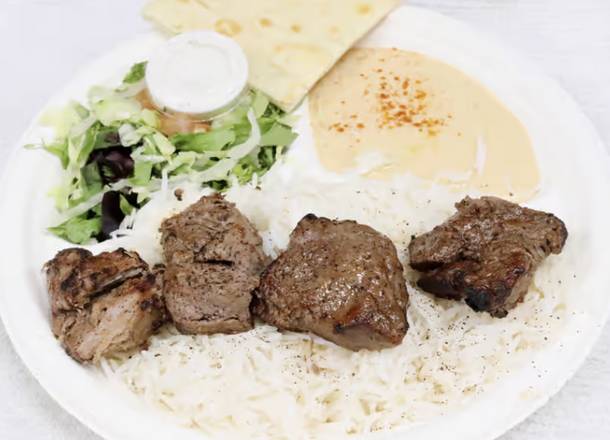 Order Lamb Kebob food online from Sophie Mediterranean Grill store, San Jose on bringmethat.com