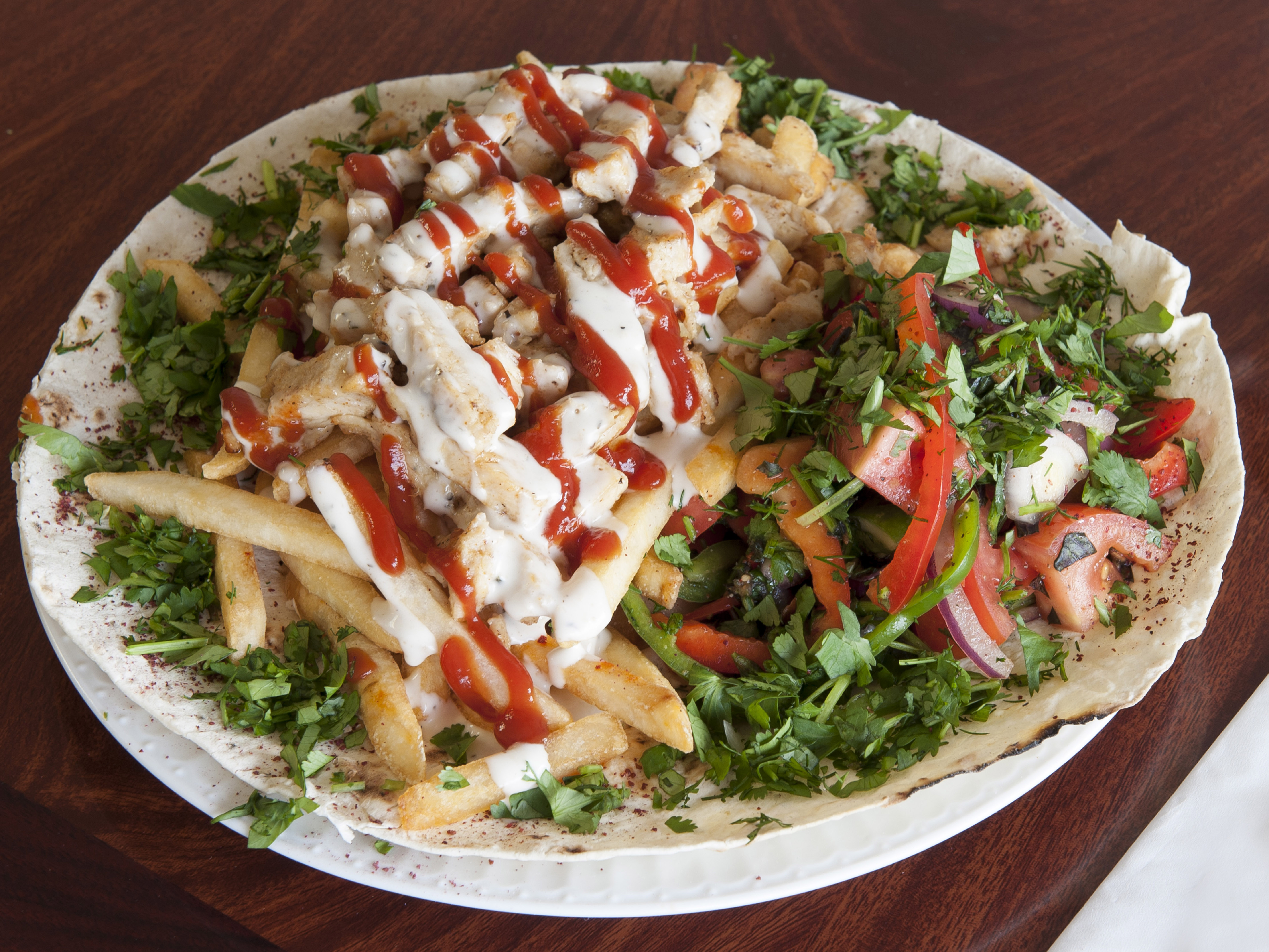 Order Chicken Shawarma Plate food online from Pizza Italia store, North Hollywood on bringmethat.com