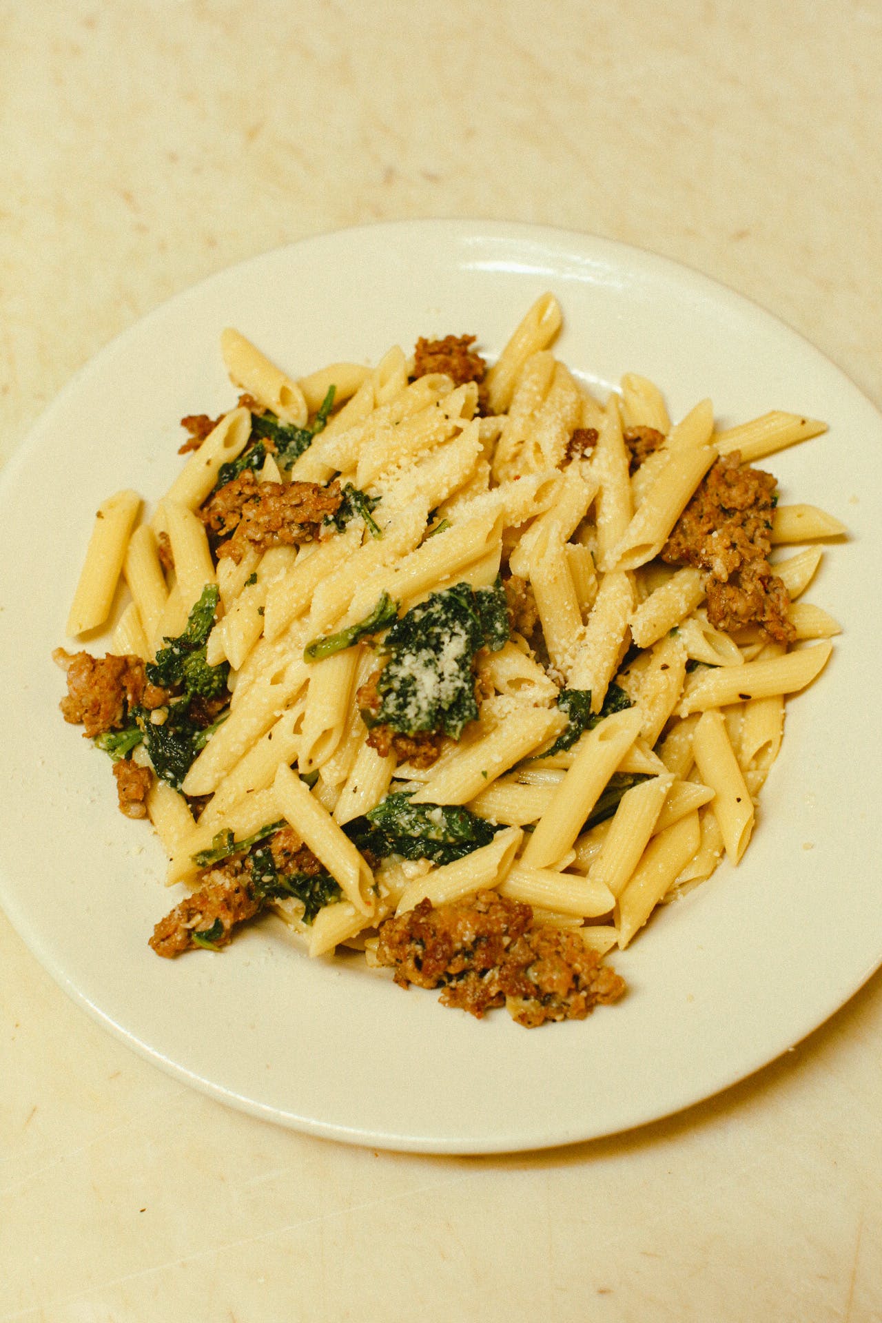 Order Pasta with Broccoli Rabe & Sausage - Pasta food online from Mama Luke store, Farmington on bringmethat.com