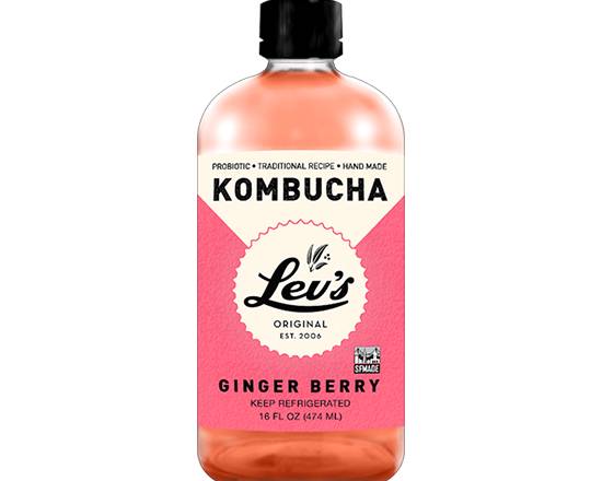 Order Ginger Berry (16 oz bottle) food online from Lev's Original Kombucha store, San Francisco on bringmethat.com
