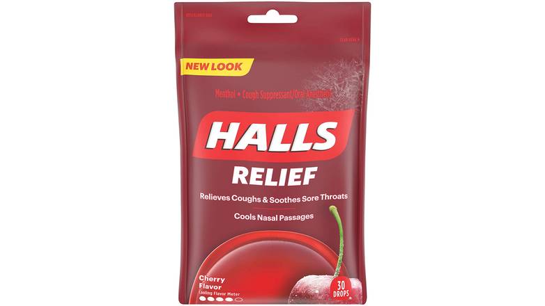 Order HALLS Cough Drops, Cherry food online from Route 7 Food Mart store, Norwalk on bringmethat.com