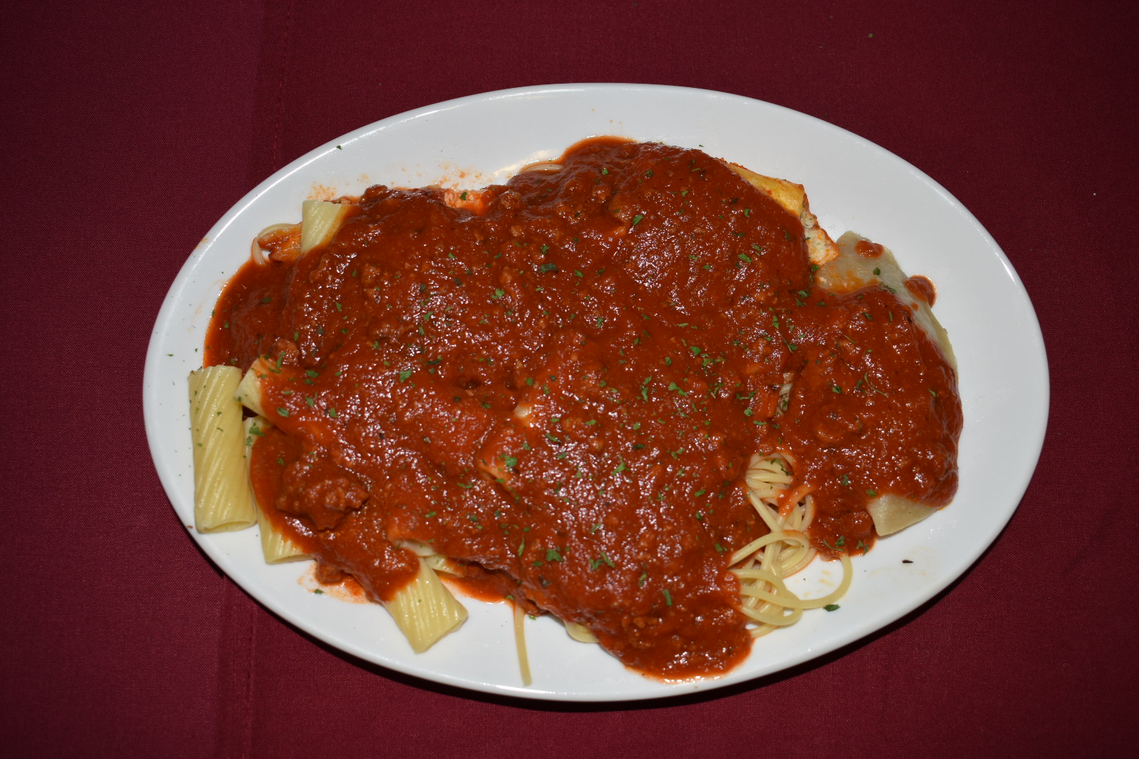Order Combination Plate food online from Como's No 1 Italian Restaurant store, El Paso on bringmethat.com