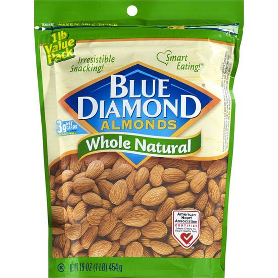 Order Blue Diamond Almonds Whole Natural, 16 OZ food online from CVS store, SAN ANTONIO on bringmethat.com