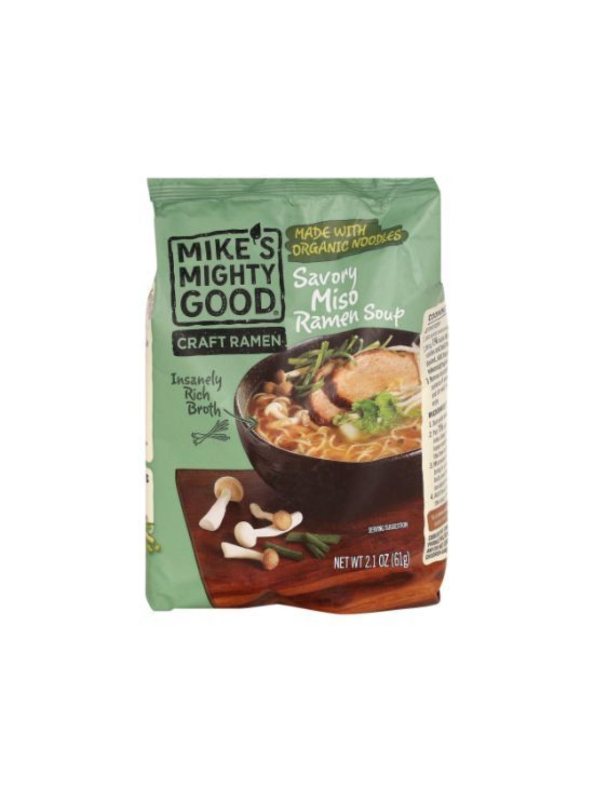 Order Mike's Mighty Good Soup Vegetarian Miso Ramen (2.1 oz) food online from Stock-Up Mart store, Minneapolis on bringmethat.com