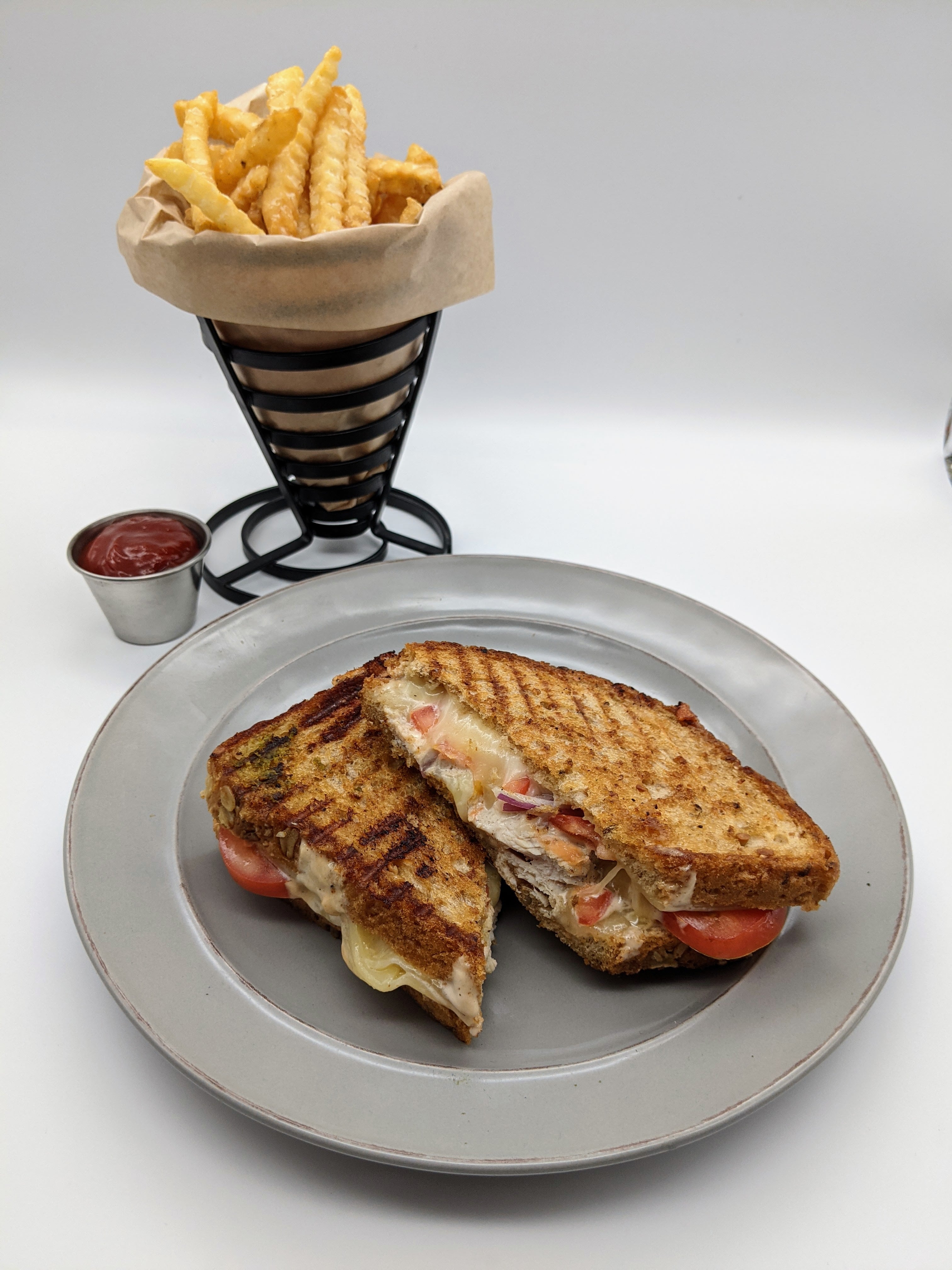 Order Chipotle Chicken Panini - Half food online from Ithaca Ghost Kitchen store, Ithaca on bringmethat.com