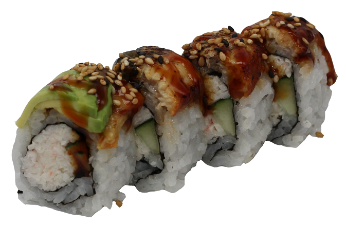 Order Dancing Eel Roll ( 4 pc ) food online from Oishii Sushi store, Springfield on bringmethat.com
