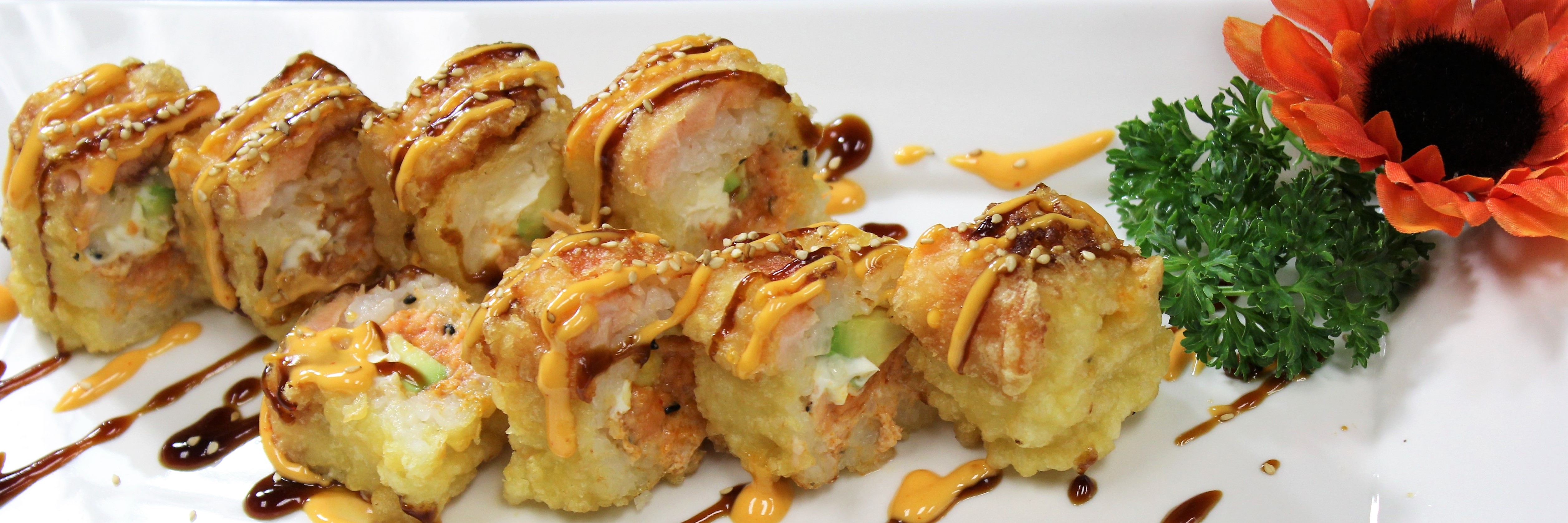 Order Crispy Salmon Roll food online from Cafe De Thai & Sushi store, Oceanside on bringmethat.com