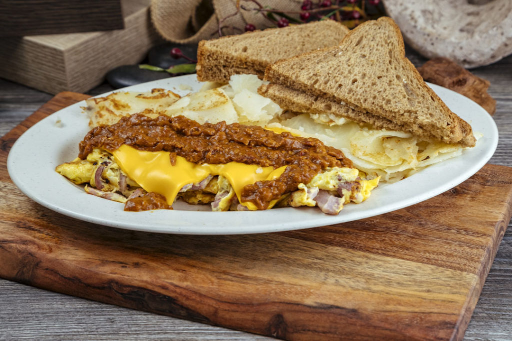 Order Spanish Omelet food online from Tom #1 World Famous Chiliburgers store, Ontario on bringmethat.com