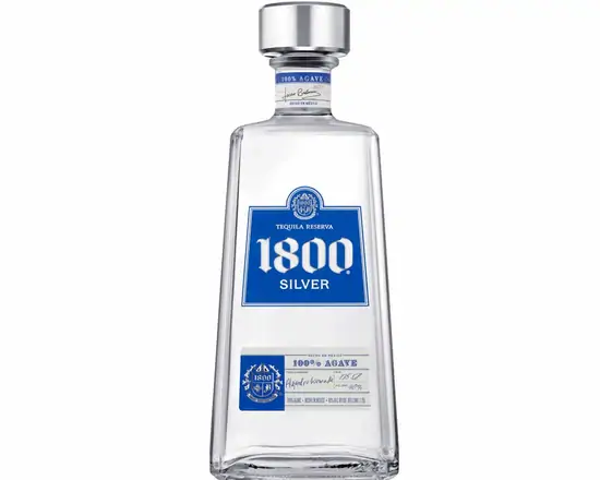 Order 1800 Silver tequila 1.75Liter 100% Agave 80 proof  food online from Sousa Wines & Liquors store, Mountain View on bringmethat.com