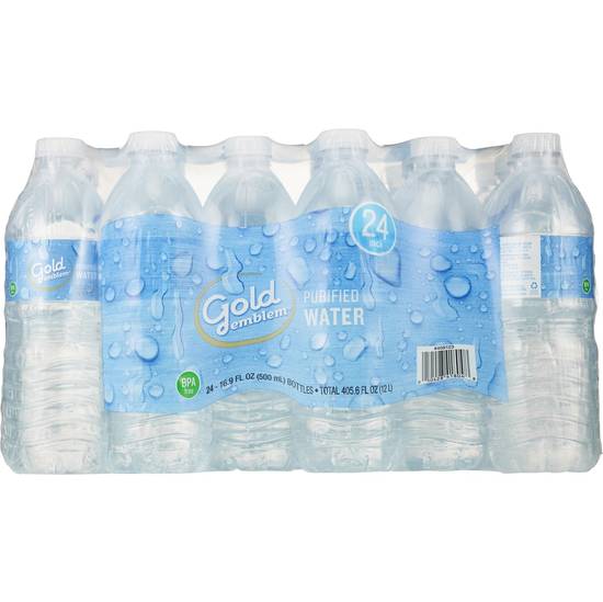 Order Gold Emblem Purified Water Bottles, 16.9 OZ, 24 CT food online from Cvs store, CENTRAL FALLS on bringmethat.com