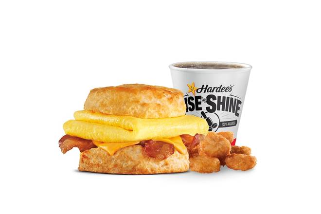 Order Bacon Egg & Cheese Biscuit Combo food online from Hardee 2431 store, Chesapeake on bringmethat.com