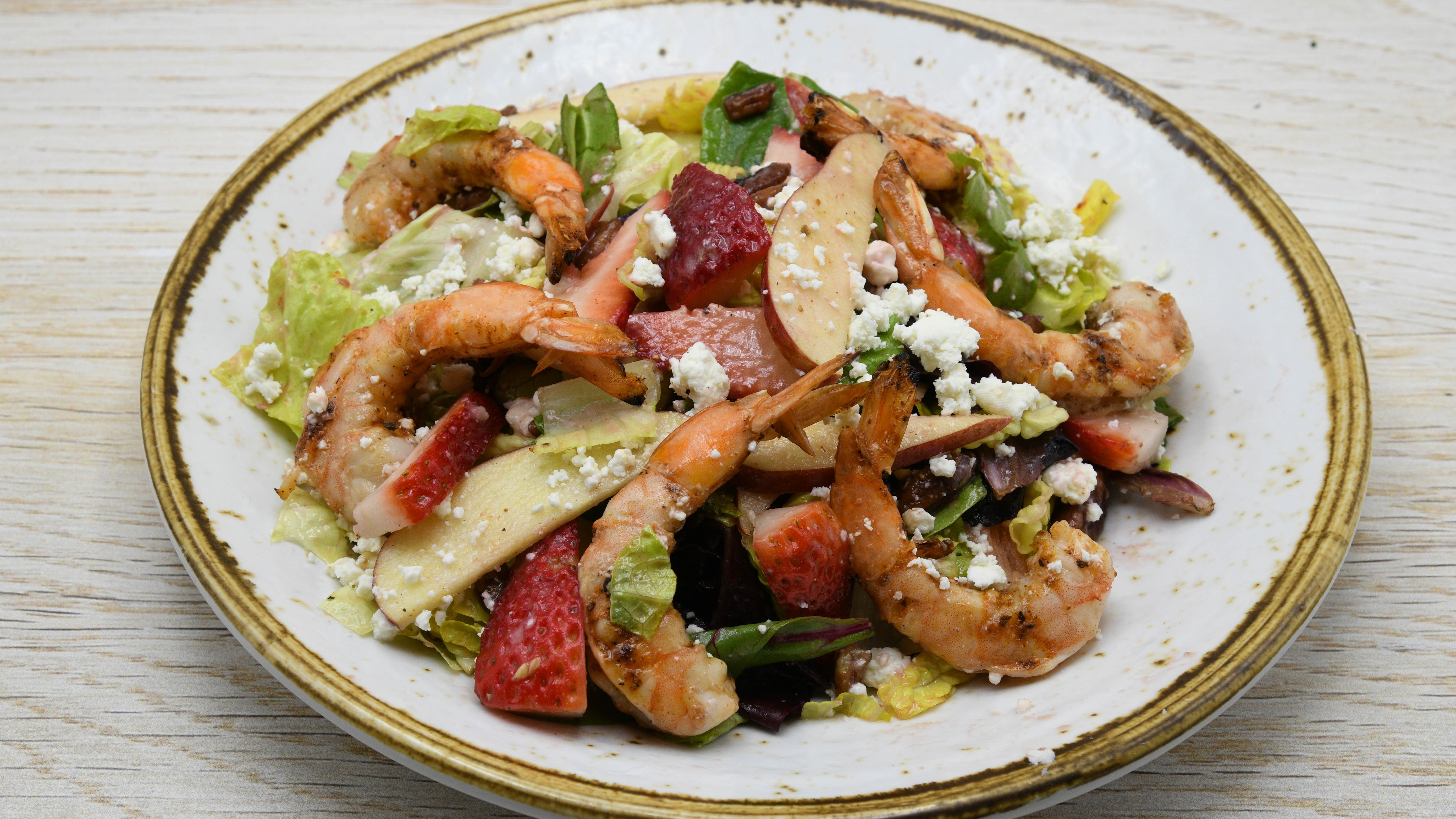 Order Strawberry Shrimp Salad food online from Bubba Gump Shrimp store, Gatlinburg on bringmethat.com