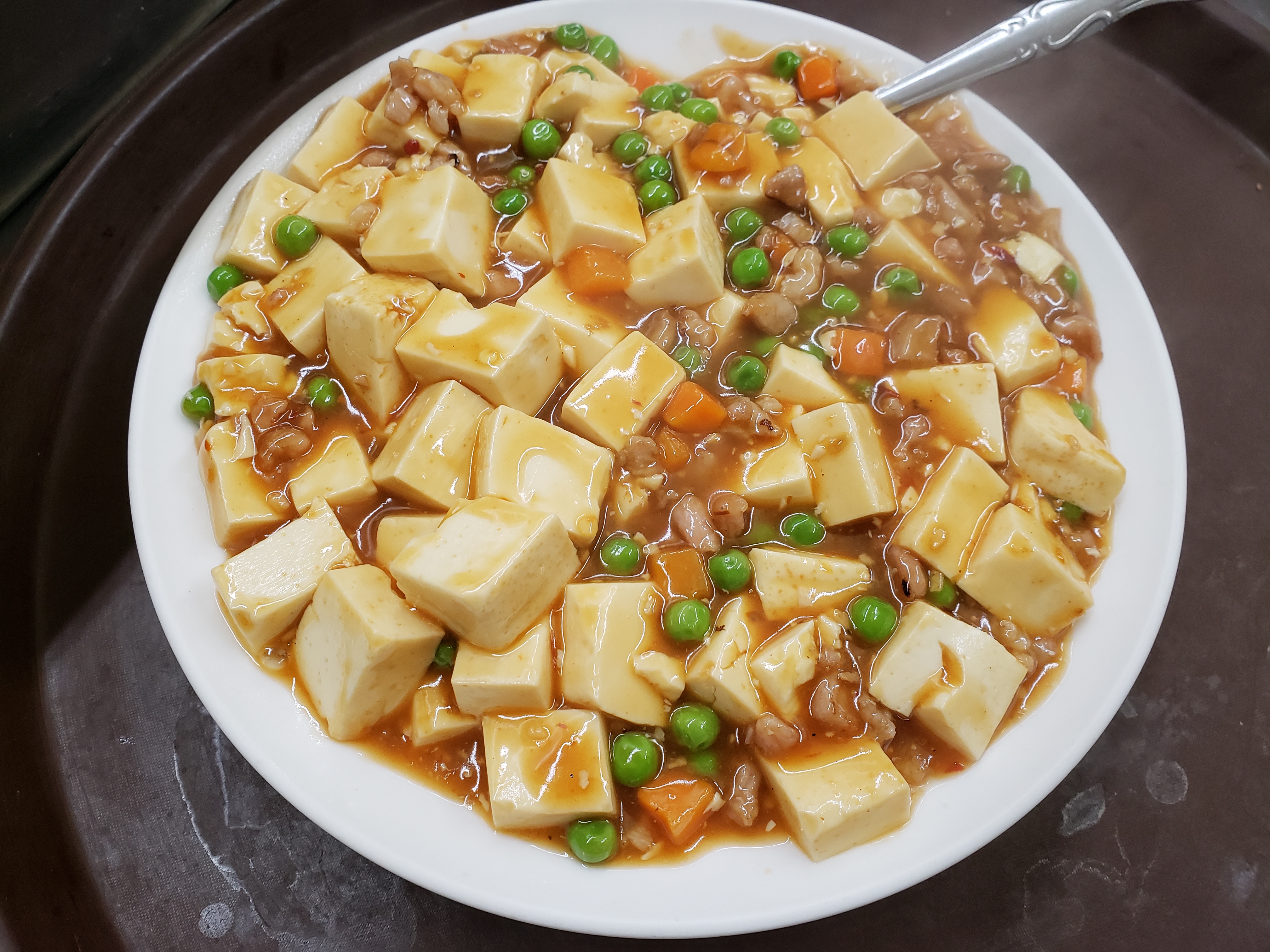 Order 114. Szechuan Bean Curd with Pork food online from Dragon King Restaurant store, Canoga Park on bringmethat.com
