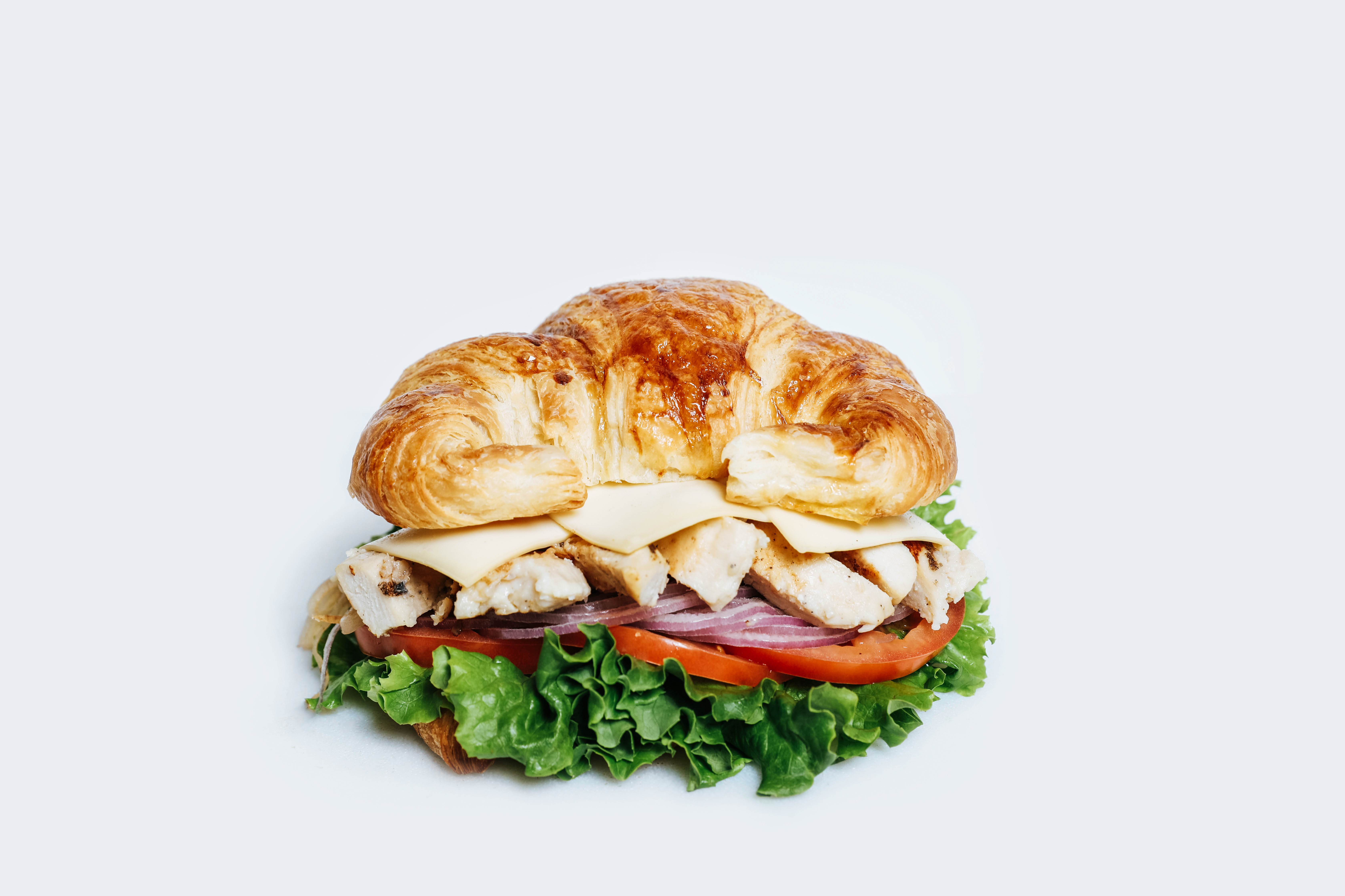 Order #19 Grilled Chicken Croissant Lunch food online from Dc Donut Cafe store, Granada Hills on bringmethat.com