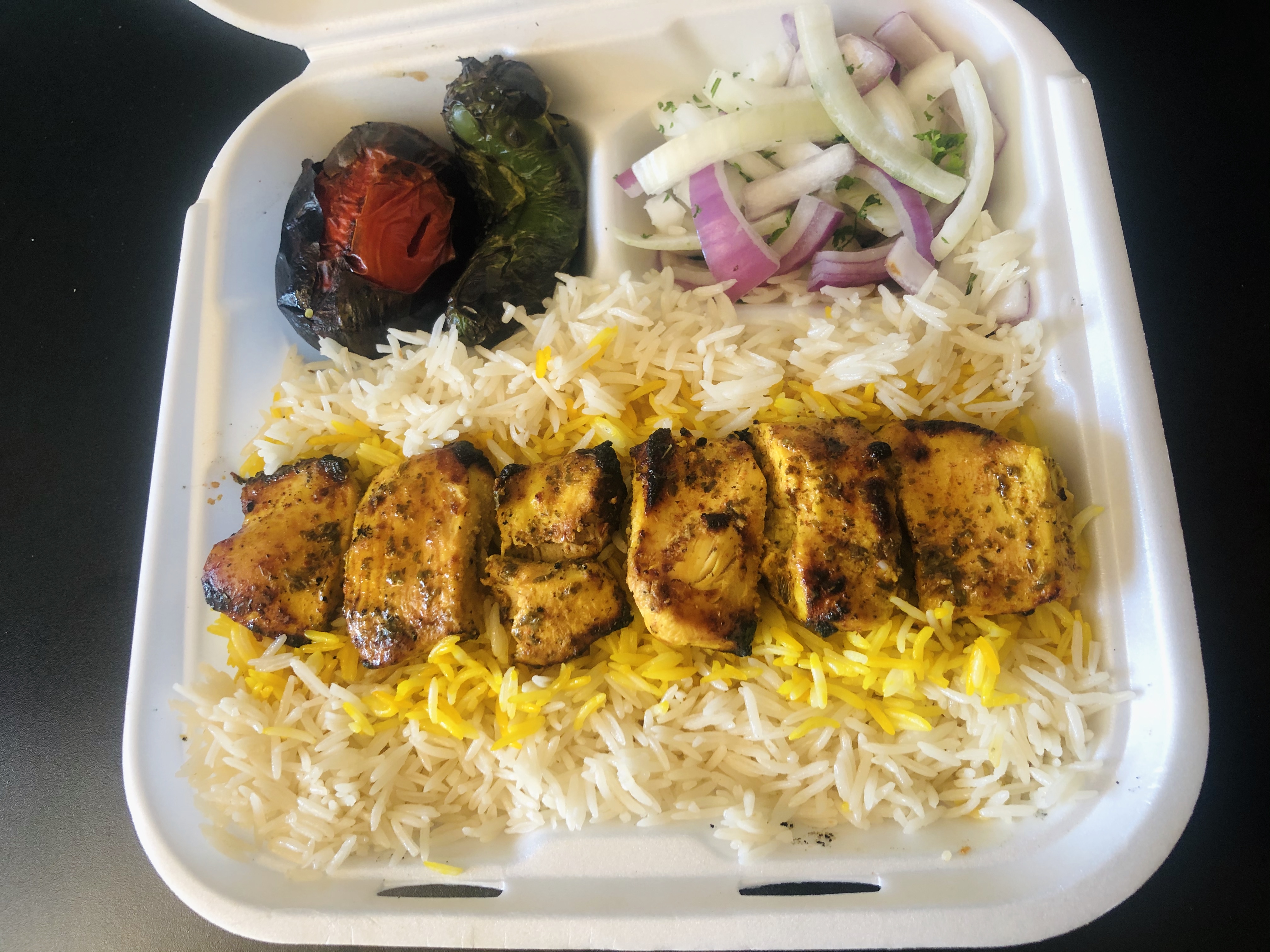 Order 1. Boneless Chicken Thigh with Rice food online from Dream Kabob House store, Los Angeles on bringmethat.com