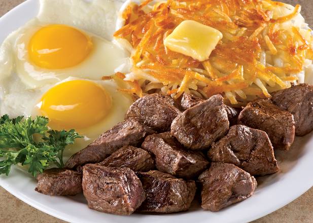 Order Sirloin Tips and Eggs food online from Fryn’ Pan Family Restaurant store, Sioux Falls on bringmethat.com