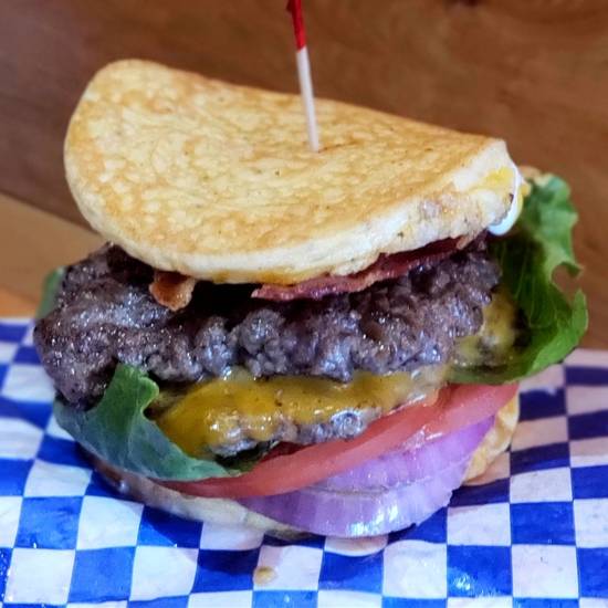 Order KETO FLAPJACK Burger food online from Burger Nation - Clear Lake store, Houston on bringmethat.com