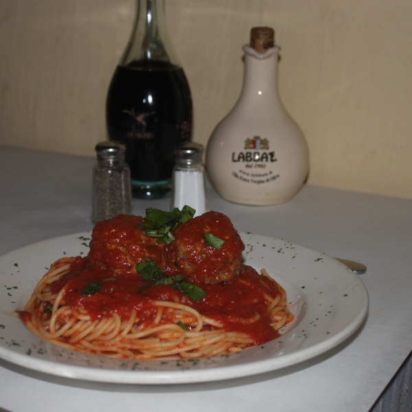 Order Spaghetti with Meat Balls food online from Pesce pasta store, New York on bringmethat.com