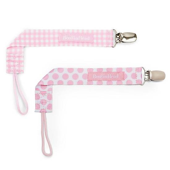 Order BooginHead® PaciGrip 2-Pack Pacifier Straps in Pink food online from Bed Bath & Beyond store, Daly City on bringmethat.com