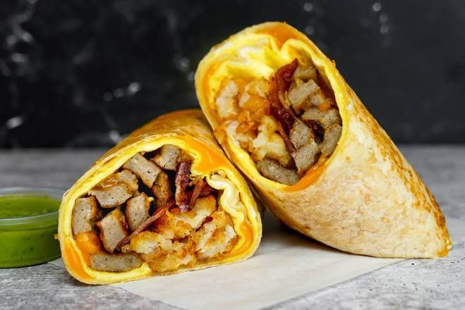 Order Sausage, Egg & Cheddar Breakfast Burrito food online from Breakfast In Bed store, Concord on bringmethat.com