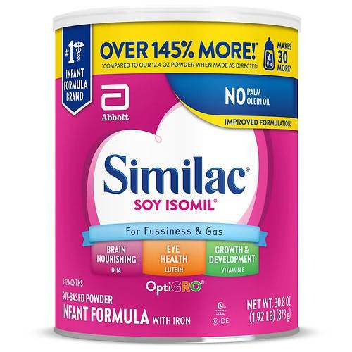 Order Similac Soy Isomil Infant Formula with Iron - 30.8 oz food online from Walgreens store, Palm Springs on bringmethat.com