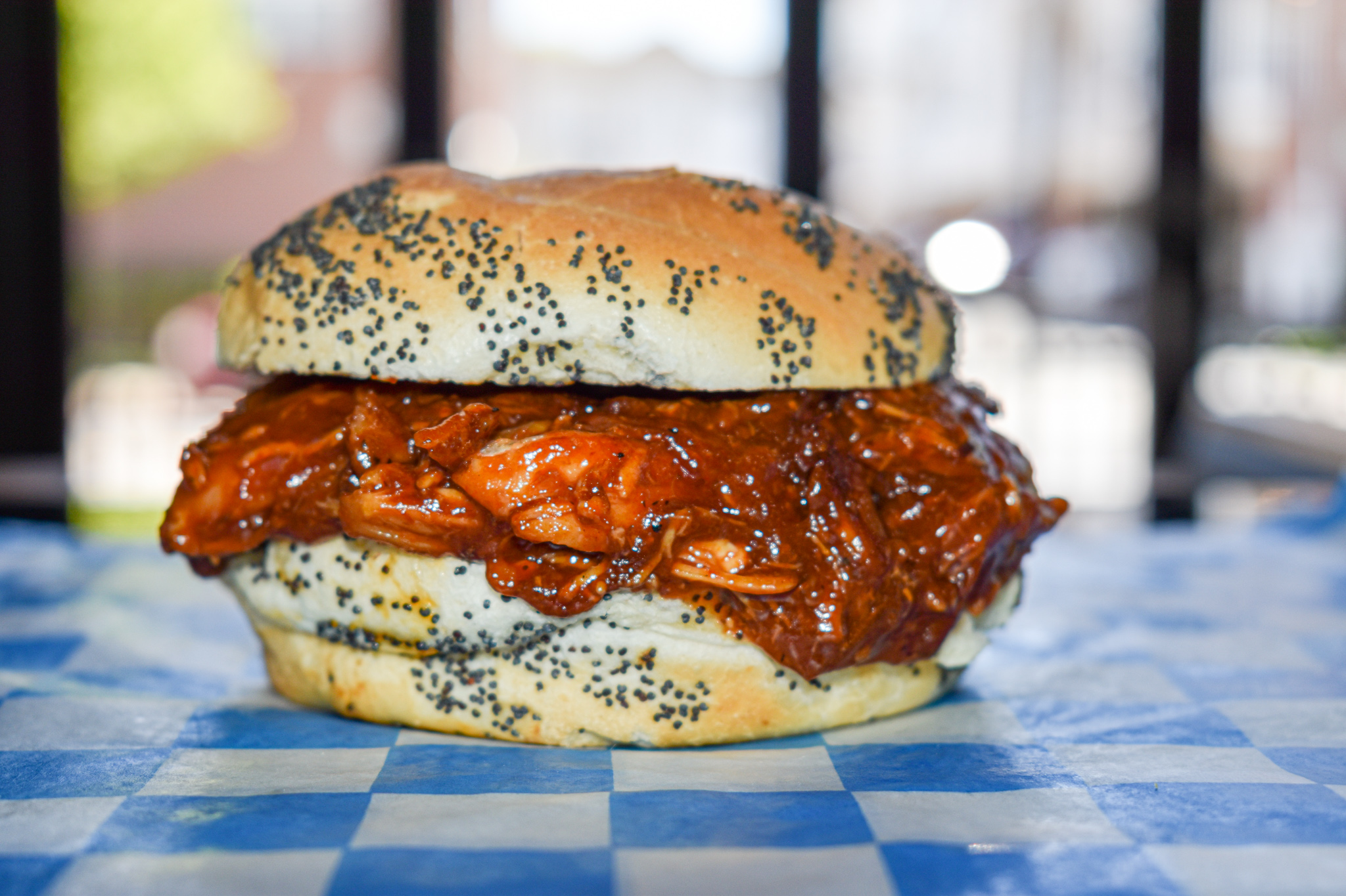 Order BBQ Pulled Chicken Sandwich food online from Burger Express store, Carteret on bringmethat.com