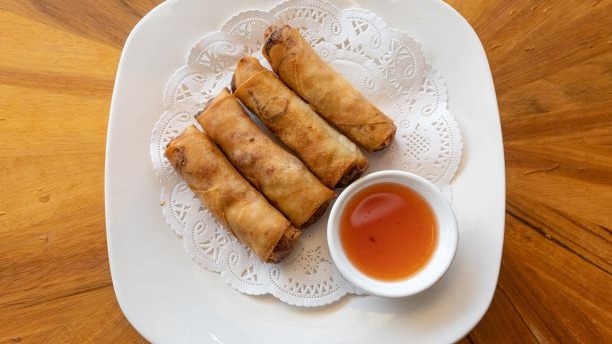 Order 1a. Fried Vegetable Spring Rolls food online from Peppers Thai Cuisine store, Palm Desert on bringmethat.com