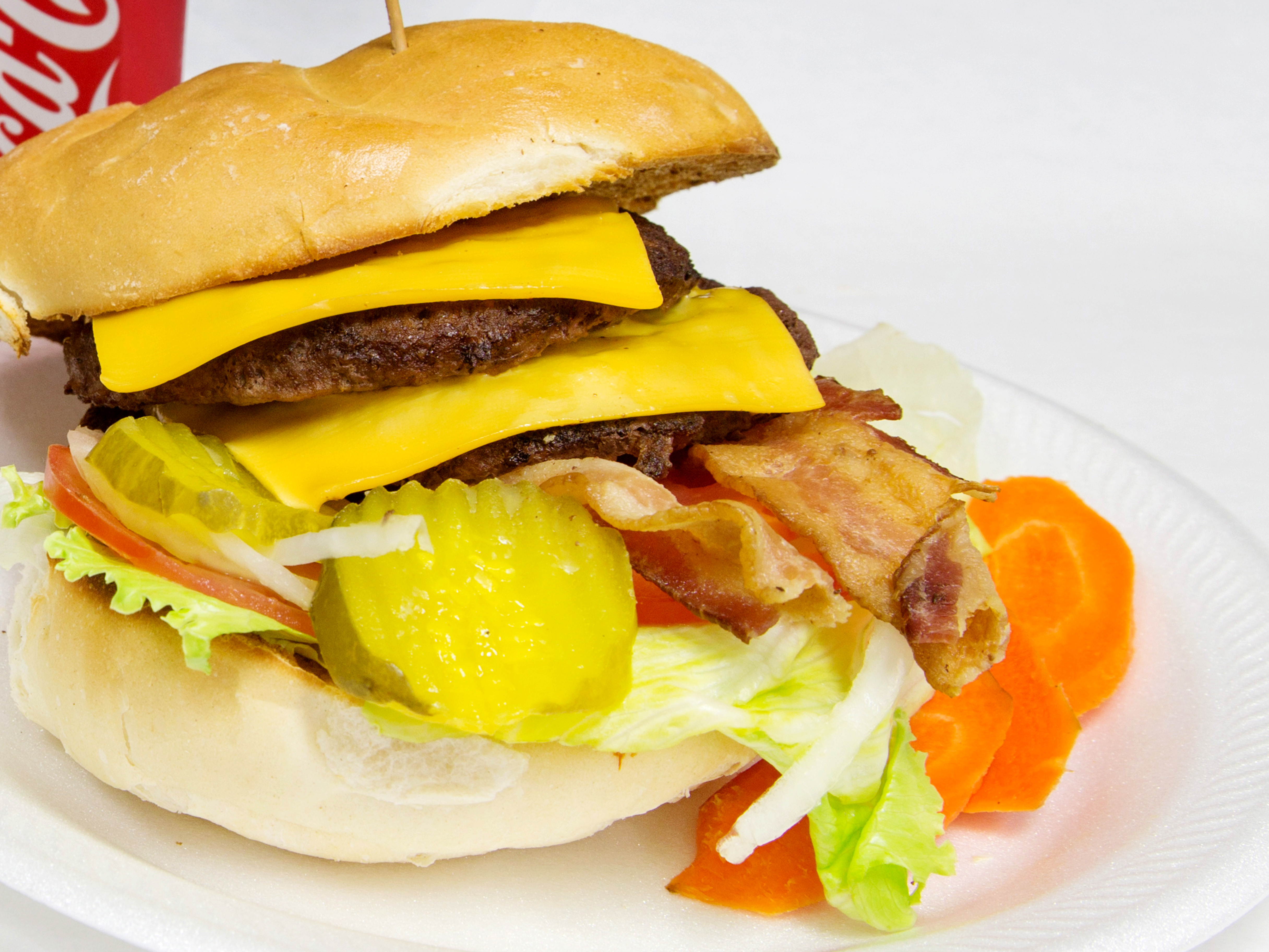 Order Double Cheeseburger food online from Earle Cafe store, Jersey City on bringmethat.com