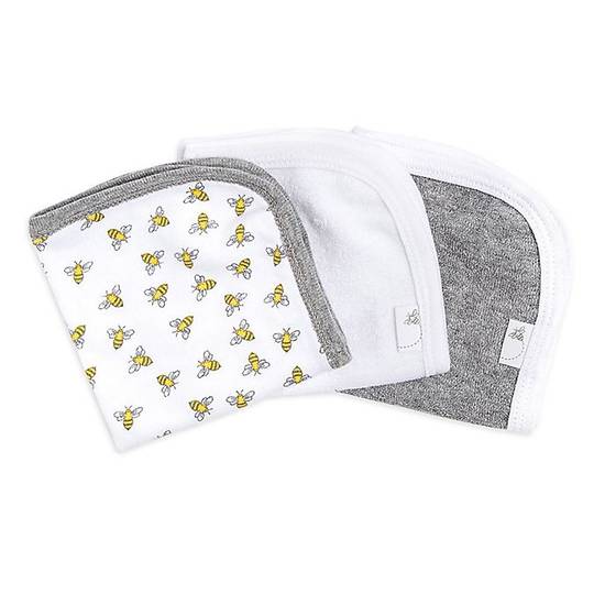 Order Burt's Bees Baby® 3-Pack Organic Cotton Washcloths in Cloud food online from Buybuy Baby store, Rancho Cucamonga on bringmethat.com