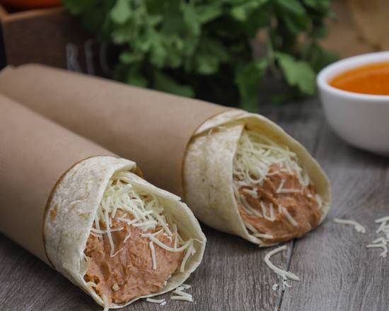 Order Bean and Cheese Burrito food online from Taco River store, Aurora on bringmethat.com