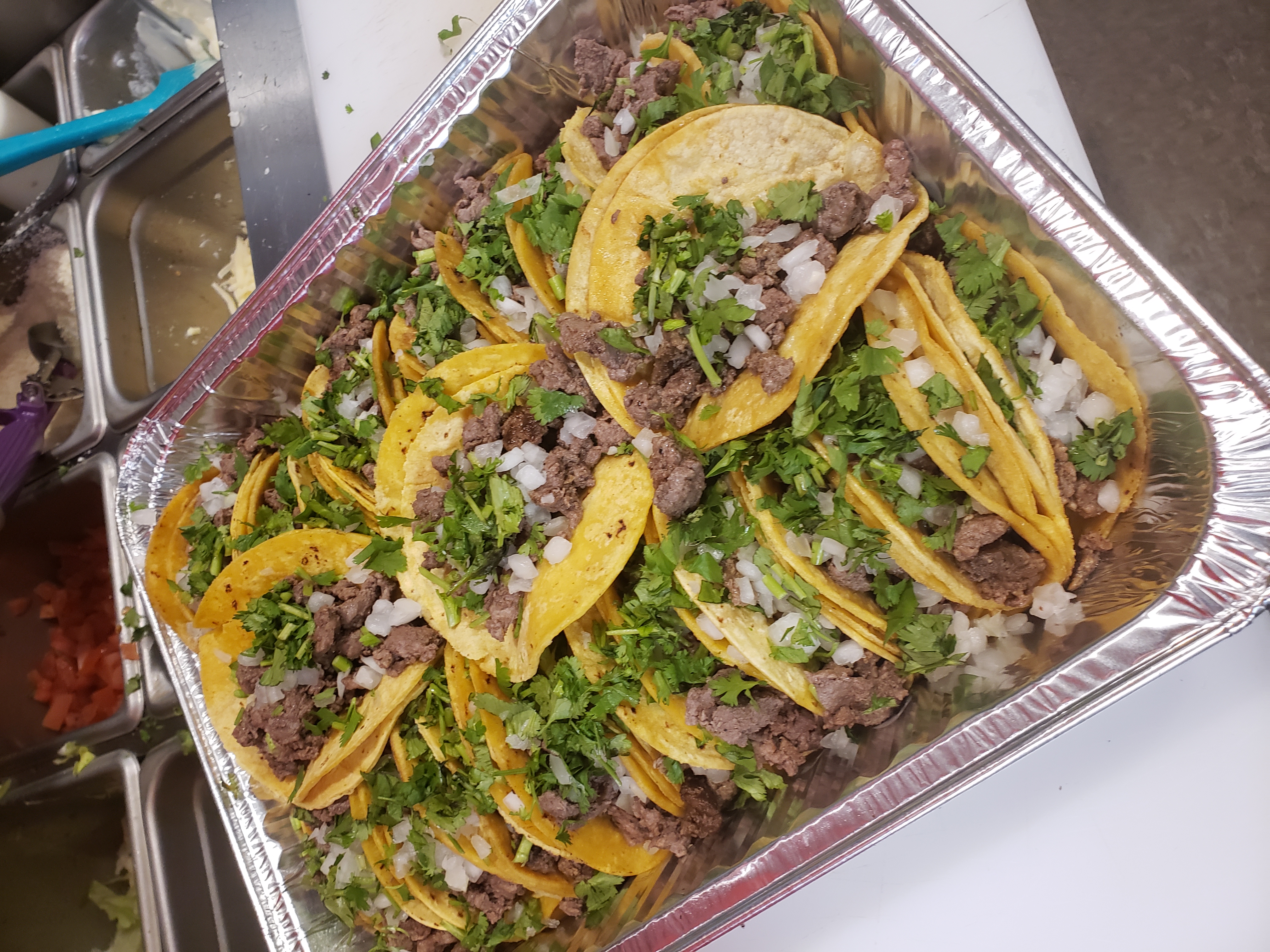 Order 20 Street Taco Party Tray food online from Meños Place store, Mesa on bringmethat.com