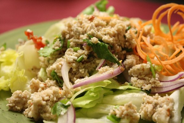 Order Laotian Chicken Salad (Larb kai) food online from Noodles Party store, Chicago on bringmethat.com