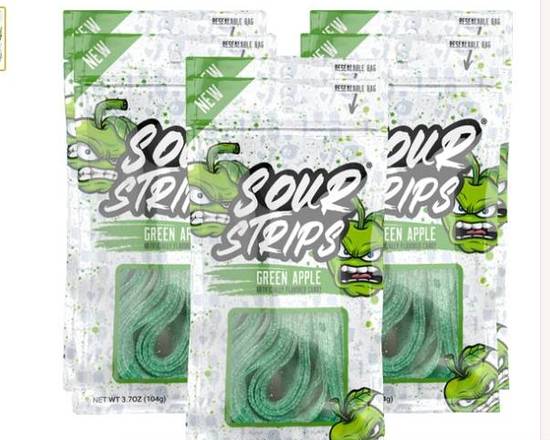 Order Sour Strips Green Apple 3.7 OZ food online from Windy City Liquor Market store, El Cajon on bringmethat.com