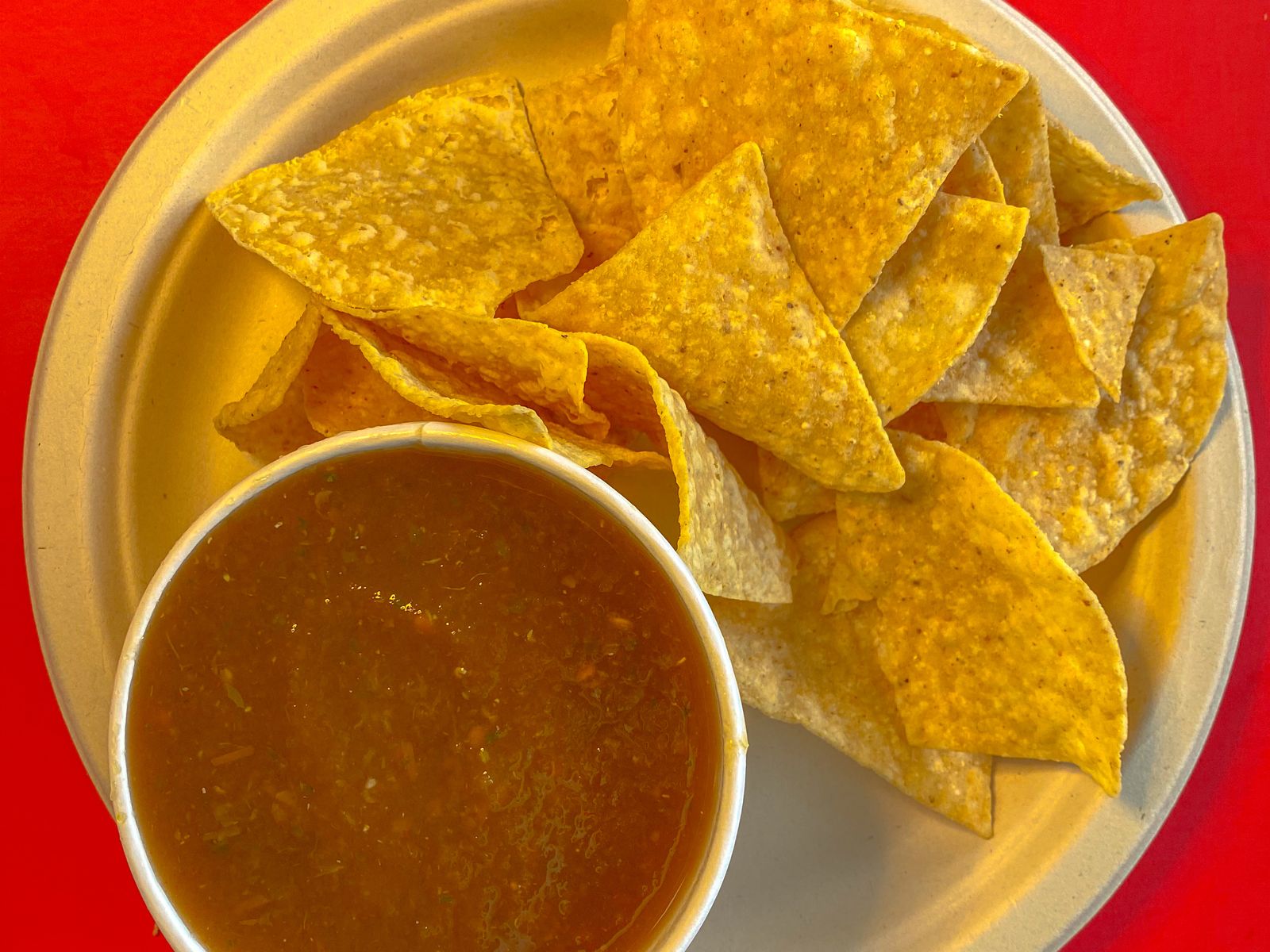 Order Chips And Salsa Large 8 Oz food online from One Taco store, Austin on bringmethat.com