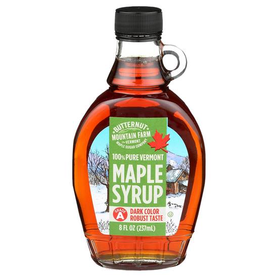 Order Butternut Mountain Farm Pure Vermont Dark Grade A Maple Syrup 8oz food online from Everyday Needs by Gopuff store, Stamford on bringmethat.com