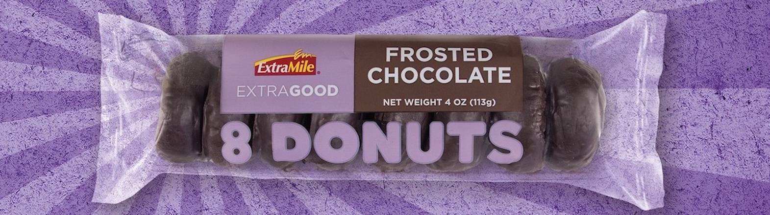 Order ExtraMile Frosted Chocolate Donuts 4 oz food online from Extra Mile 3062 store, Vallejo on bringmethat.com