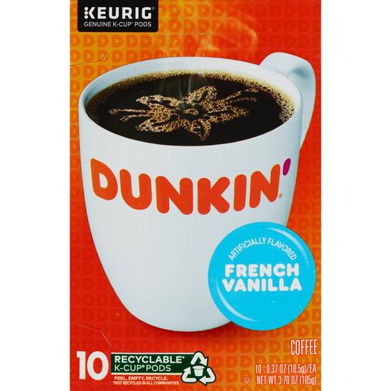 Order Dunkin' Donuts French Vanilla Coffee K-Cup Pods, 10 CT food online from Cvs store, UPLAND on bringmethat.com