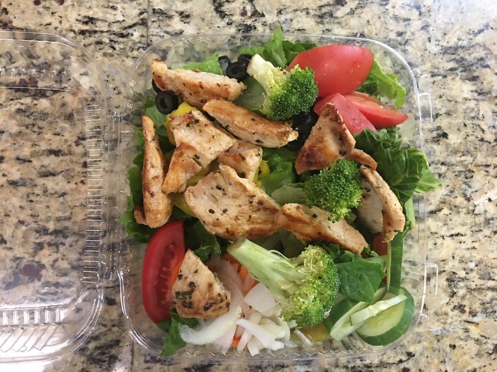 Order Grilled Chicken Salad - Salad food online from Douglass Pizza & Grill store, Somerset on bringmethat.com